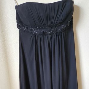 David's bridal black chiffon bridesmaid dress